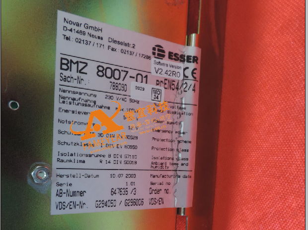 ESSER 788090 BMZ 8007-01 ƿ  Դ